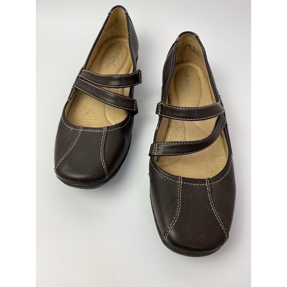 Naturalizer Slip On Dark Brown Mary Jane Flat Shoes 7.5 M